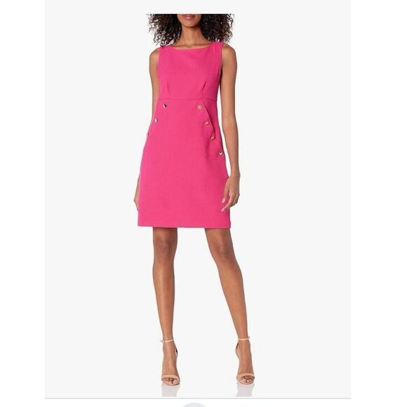 TRINA TURK Women's Dress Sz 0 Fuchsia Sleeveless Fully Lined $298 Colorful - Picture 1 of 14